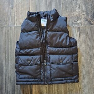 Old Navy Kids Black Puffer Vest with Snap Pockets